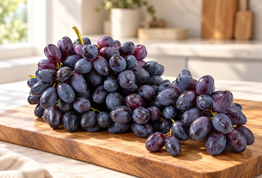 1 Kg Premium Black Seedless Grapes from China
