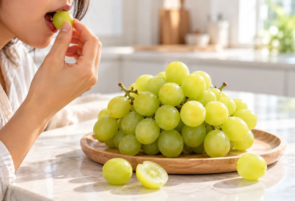Fresh and sweet Shine Muscat grapes delivered in Mumbai