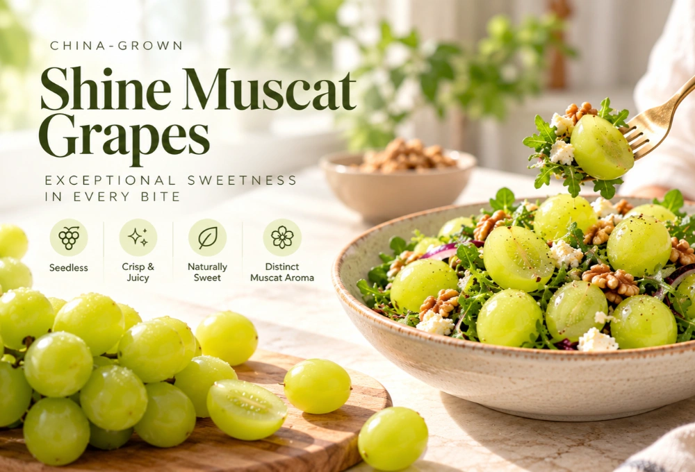 Fresh and sweet Shine Muscat grapes delivered in Mumbai