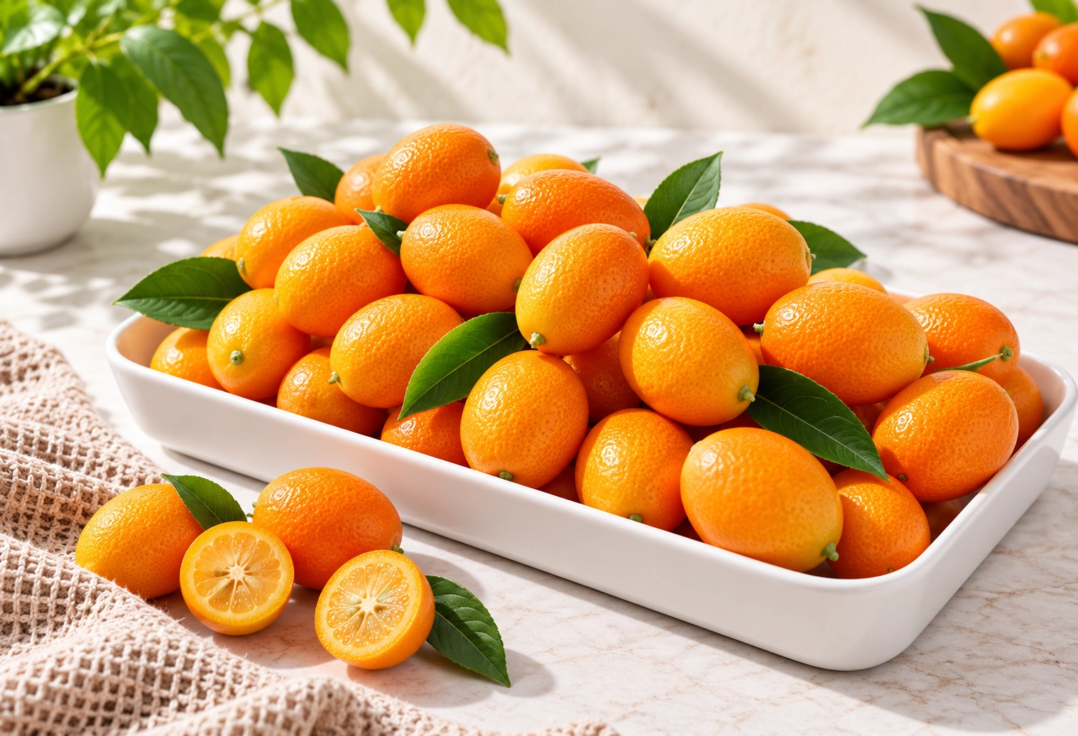 Premium South African Kumquats with vibrant orange skin, fresh juicy texture and naturally edible peel