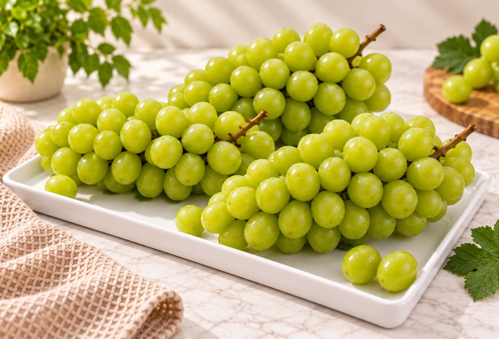 Fresh and sweet Shine Muscat grapes delivered in Mumbai